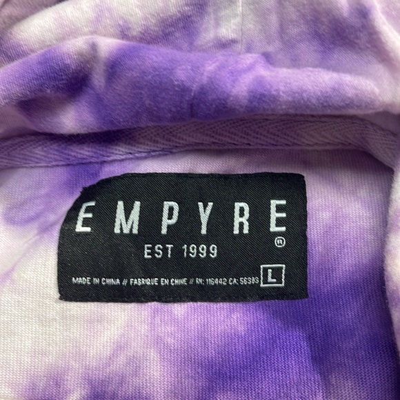 Empyre tie dye, purple hoodie, tunic size large - Picture 3 of 8